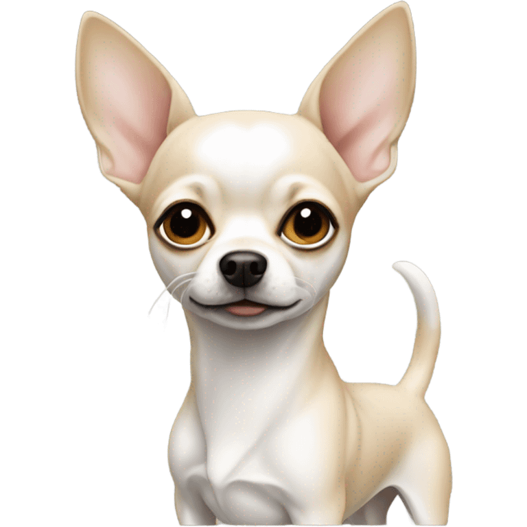 white realistic chihua emoji