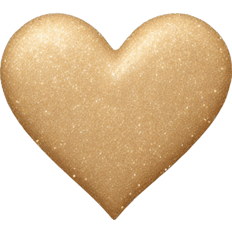 Beige glitter heart emoji