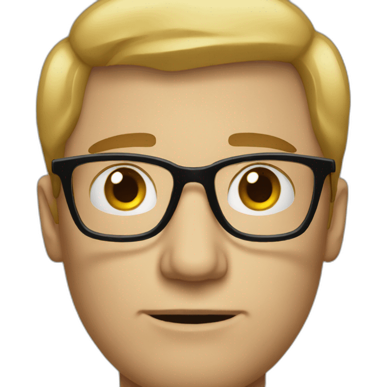 disappointed white man with glasses emoji