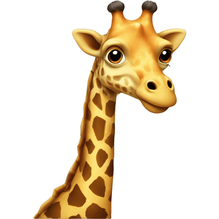 giraffe with the head of a dinosaur emoji