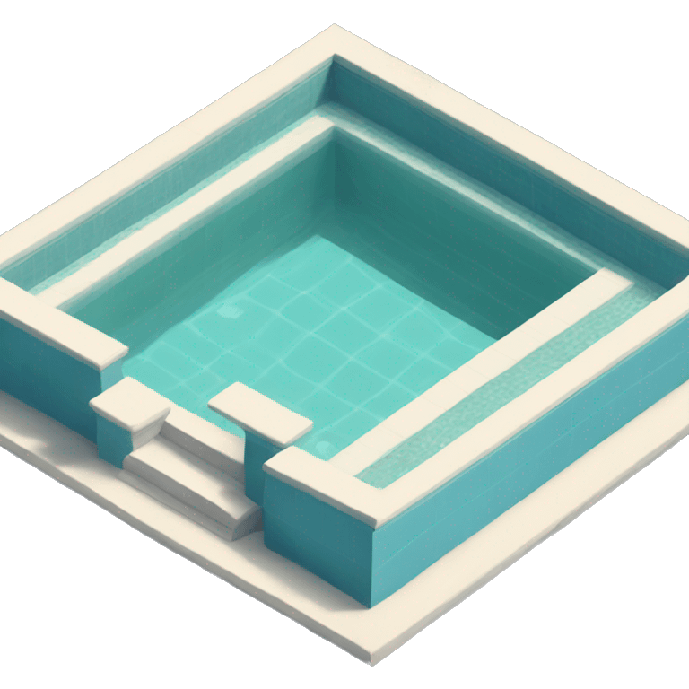 Square Swimming Pool with Steps inside emoji