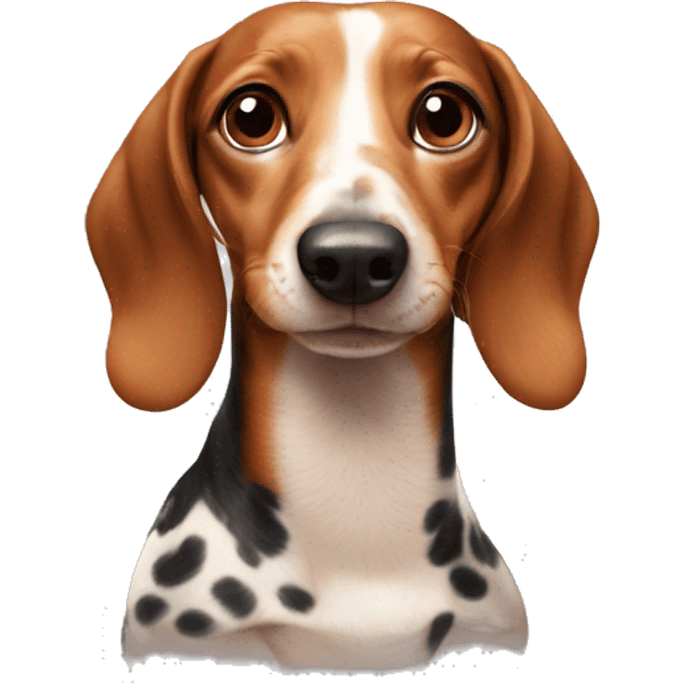 Weiner dog with spots emoji