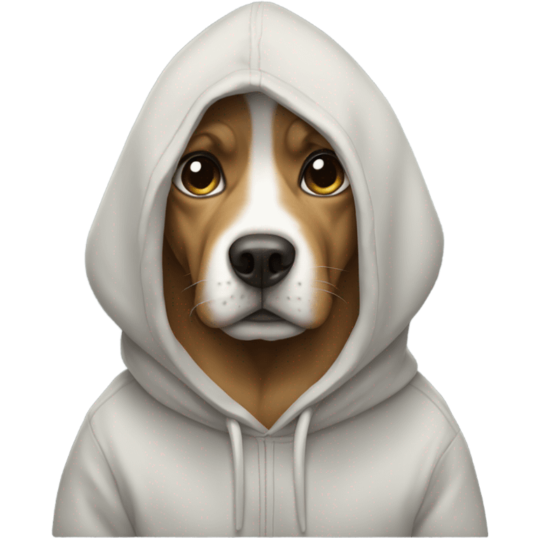 Dog wearing a hoodie  emoji