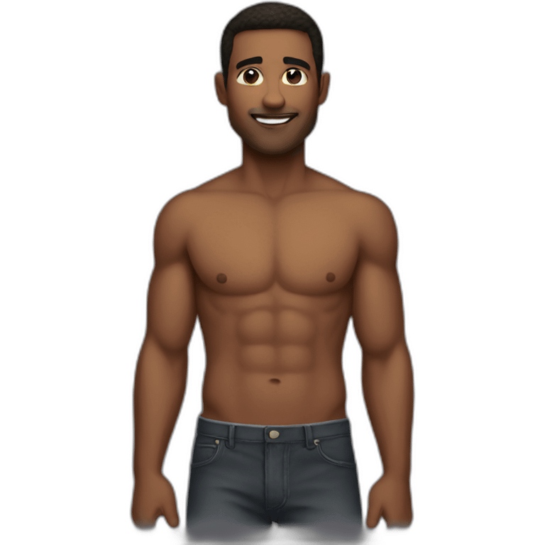 shirtless man emoji