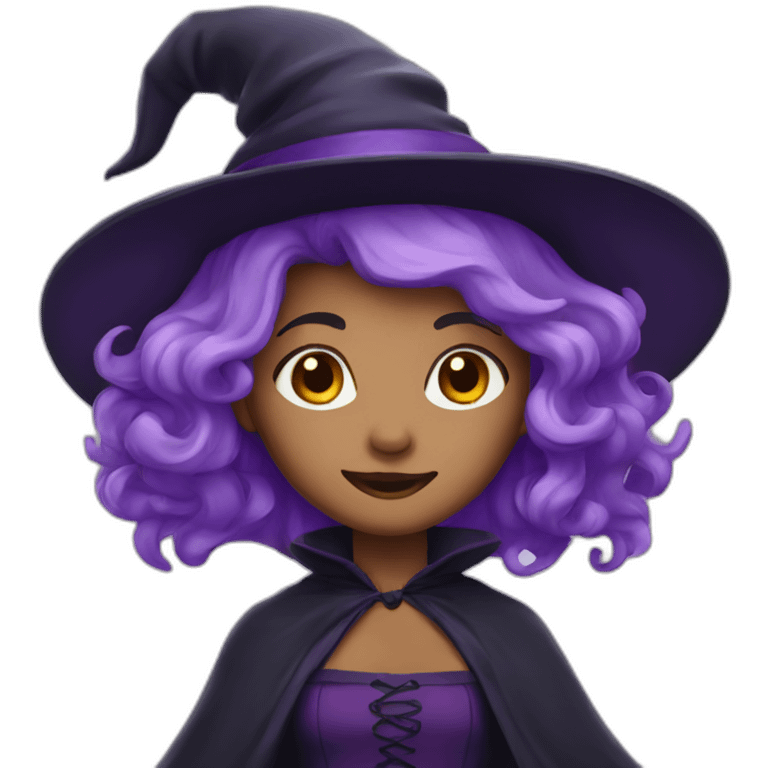 purple haired witch emoji