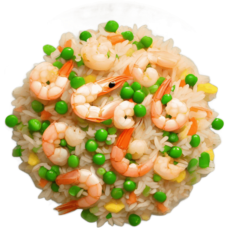 Shrimp fried rice emoji