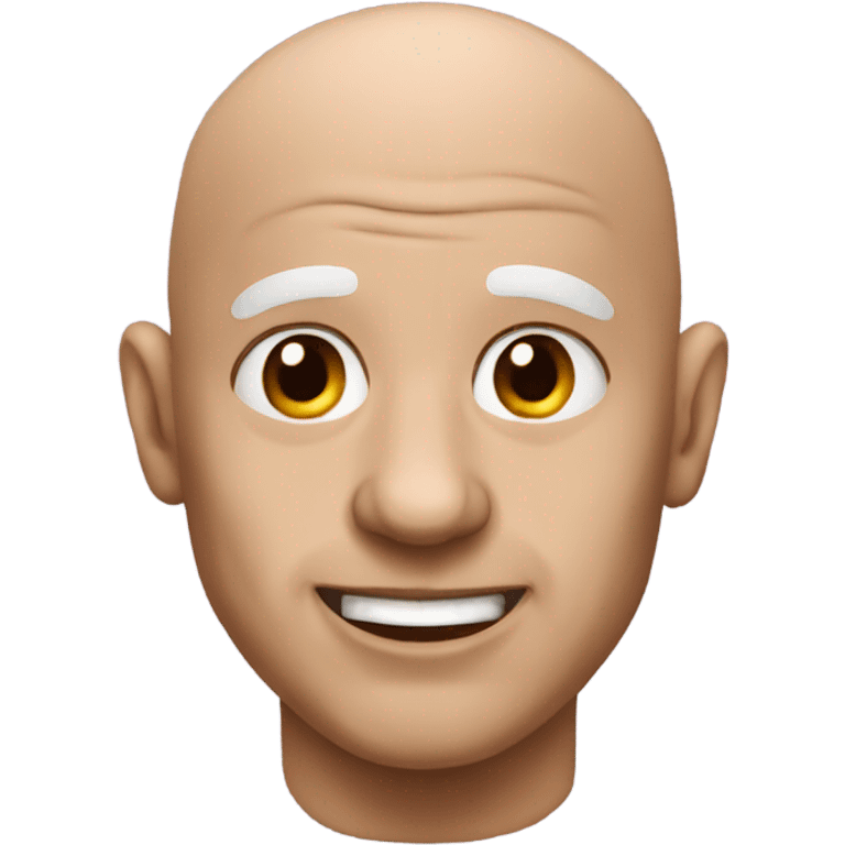 Bald man bat emoji