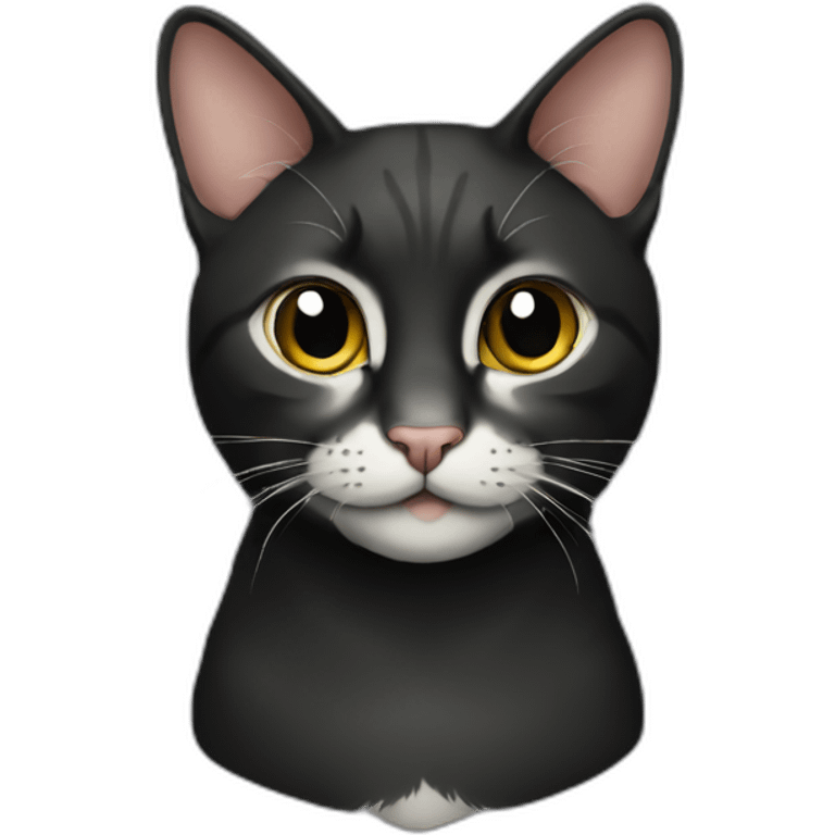 Entire cat black emoji