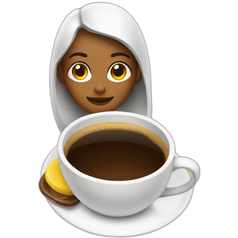 morning girl coffee emoji