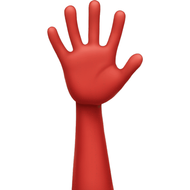 a big red hand  emoji