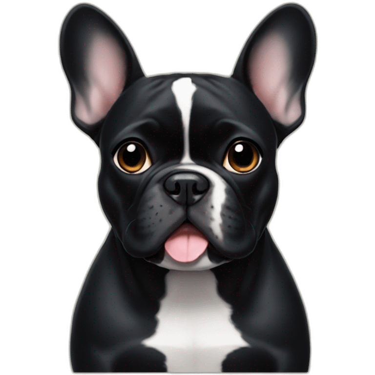 Black French bulldog emoji