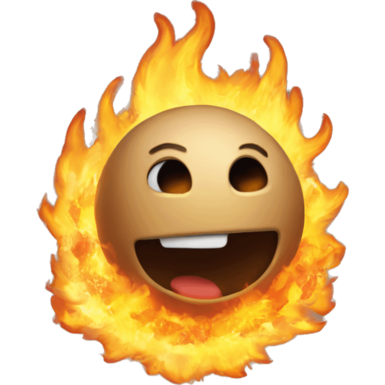 Flying fire ball emoji