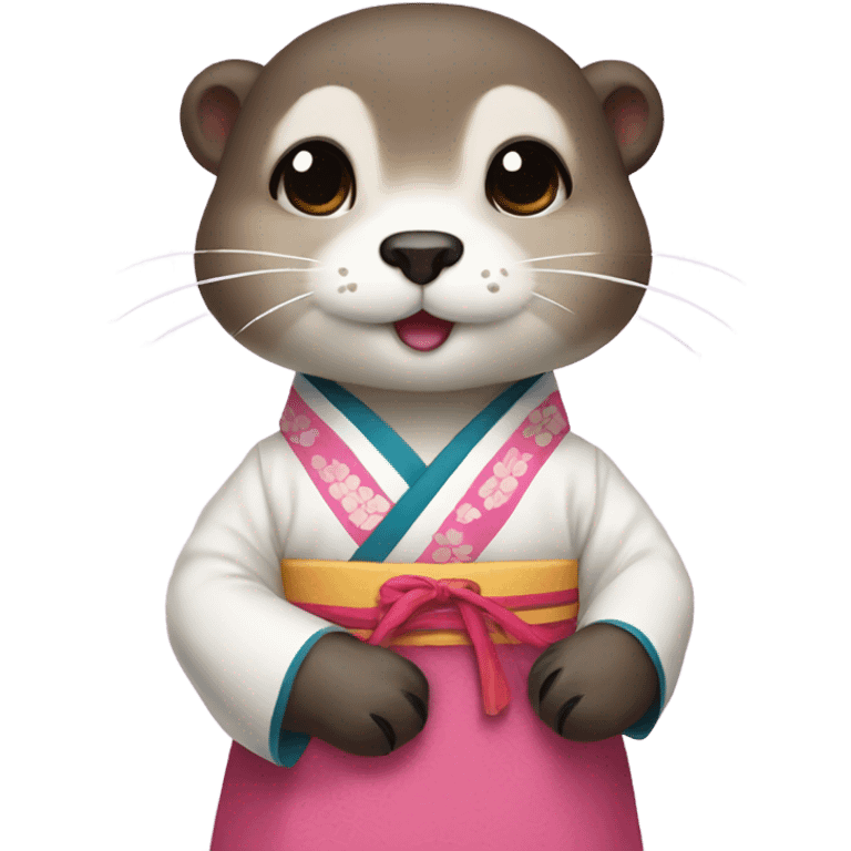 An Korean hanbok otter emoji