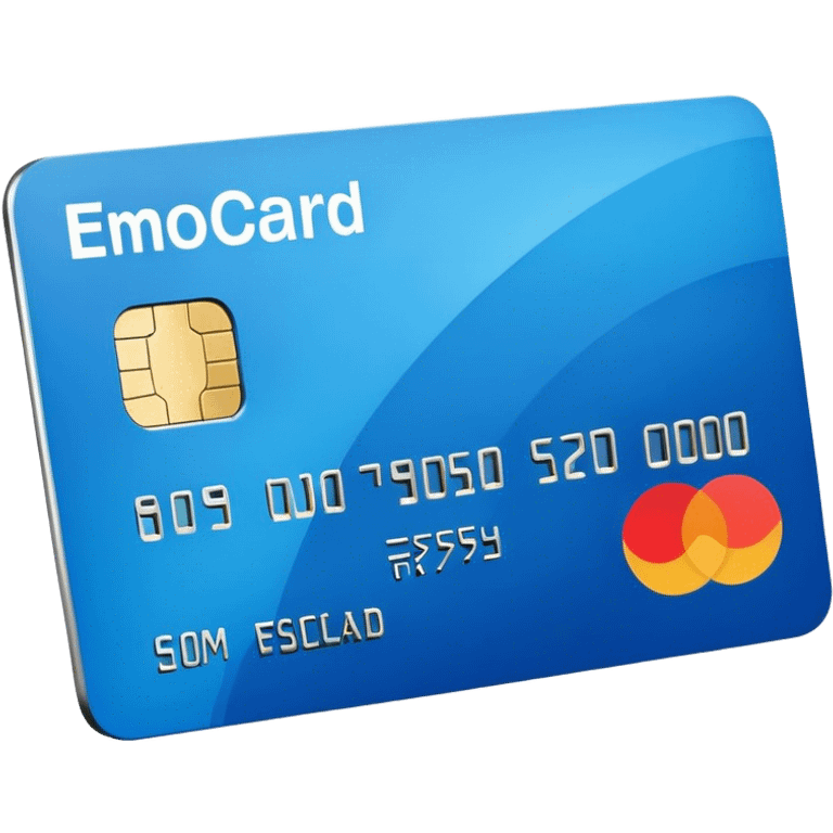 credit card blue emoji