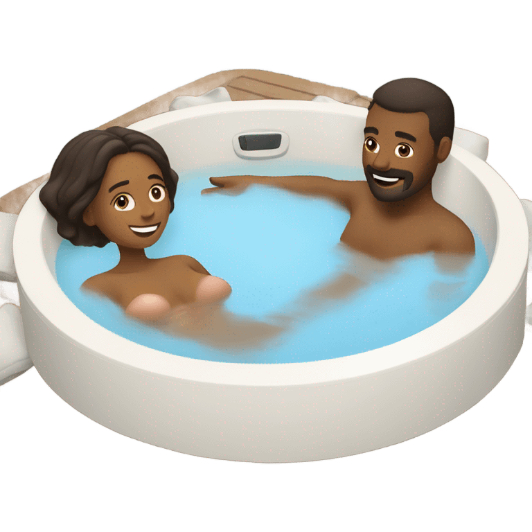 Man and woman in Hot tub emoji