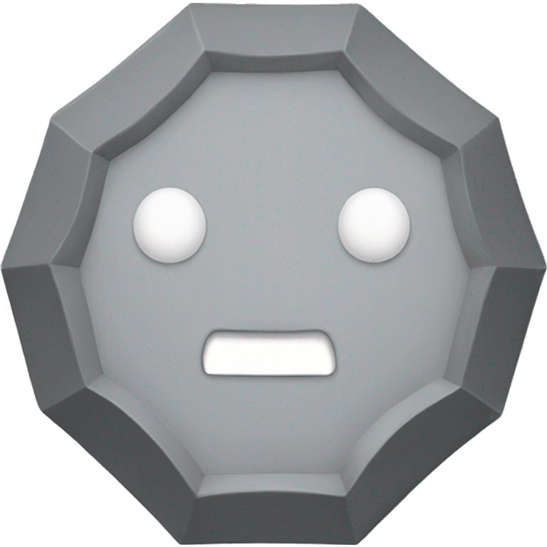 Gray pentagon shape emoji