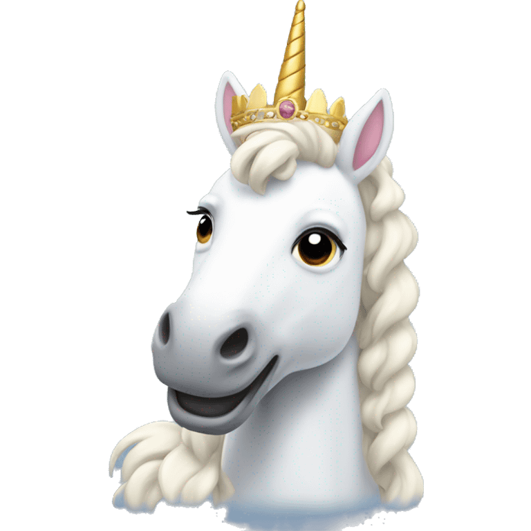 Unicorn with a tiara  emoji