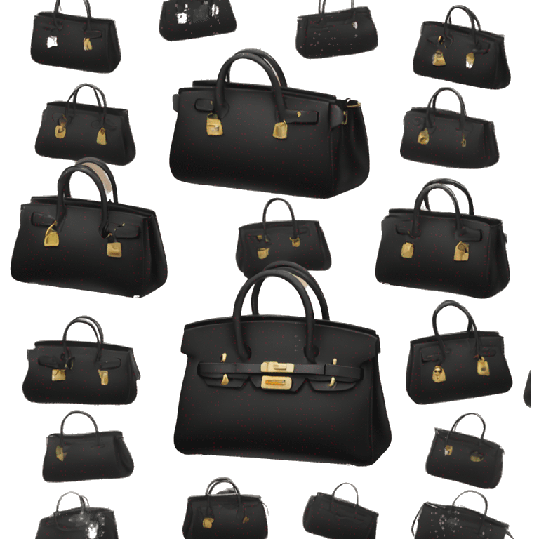 Black birkin bag emoji