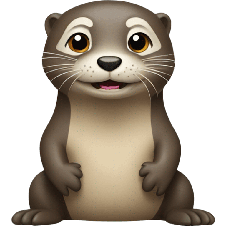 Loutre qui regarde un film emoji