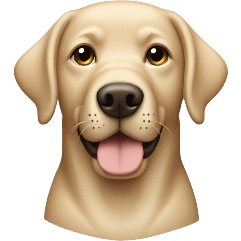 Beige spikes hair Labrador retriever  emoji