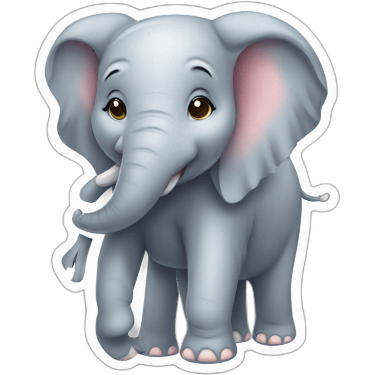 elephant sticker illustration  emoji