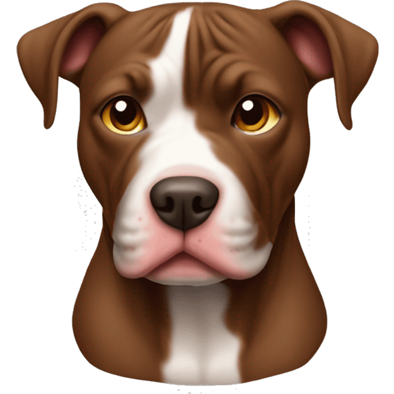 Pitbull color marrón con un tono pelirrojo  emoji