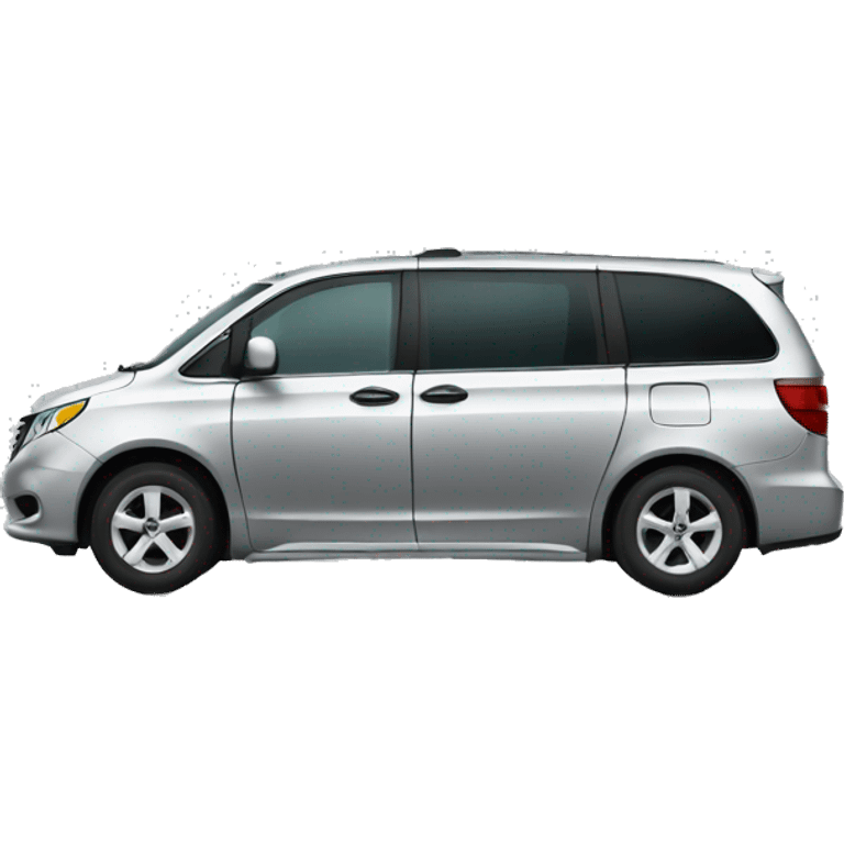 Silver minivan emoji