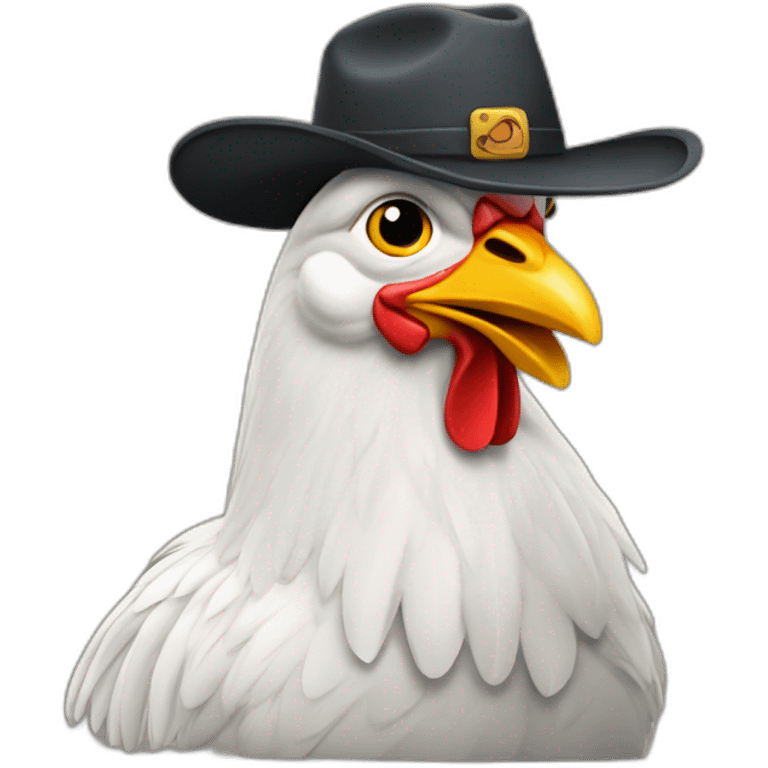 GALLINA TURULECA CON GORRO DE SHEF emoji