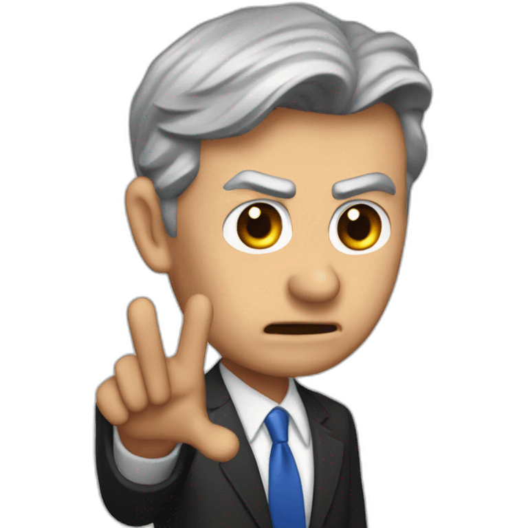 Jerome powell, angry, waving hand emoji