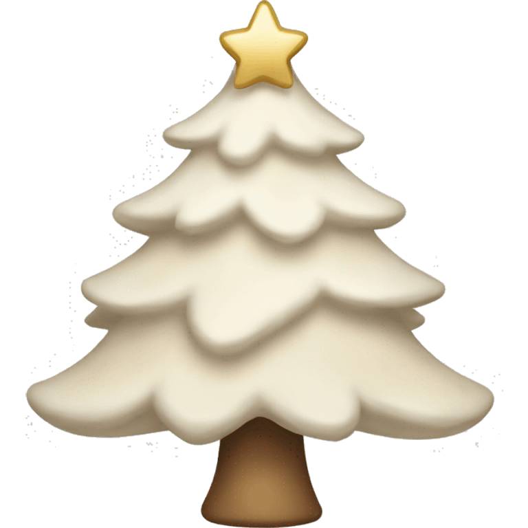 white and beige Christmas tree emoji