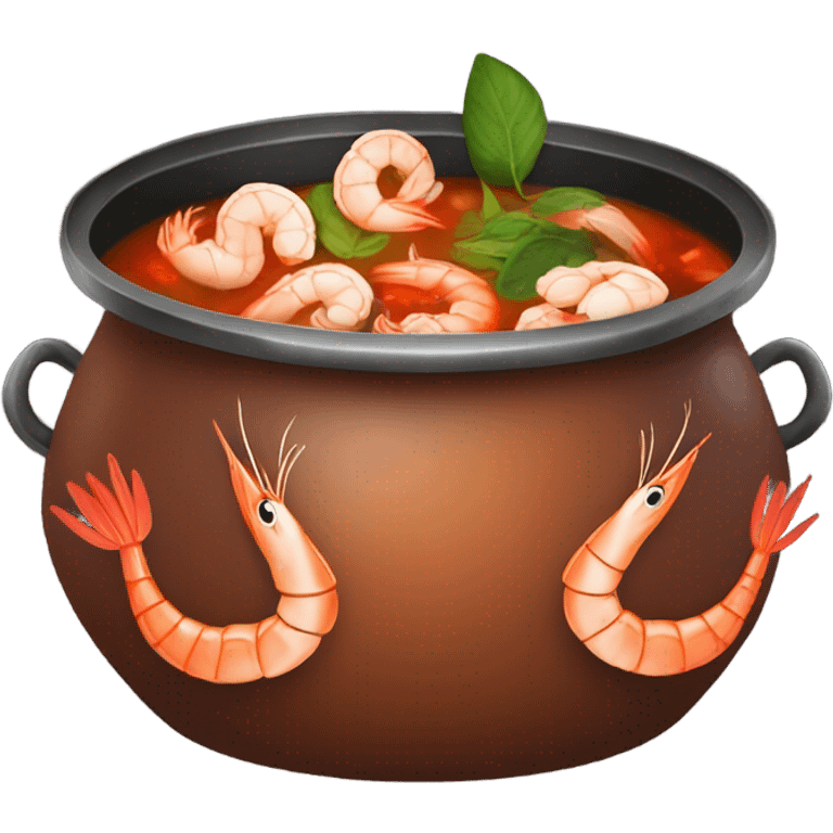 iron pot tom yum with handles emoji