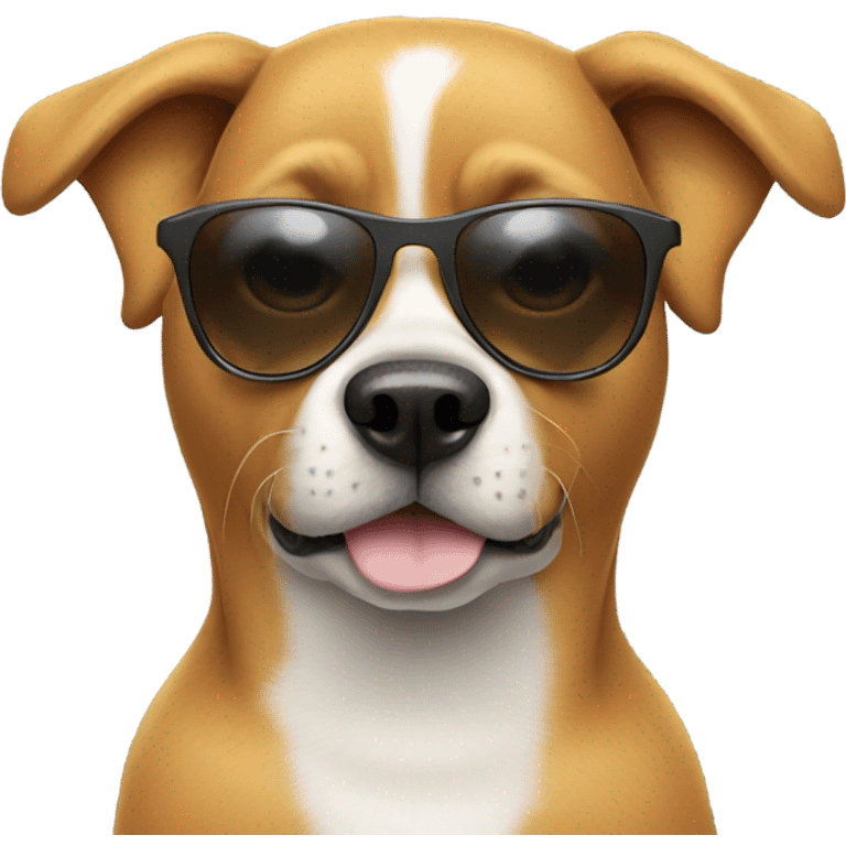 Dog wearing sunglasses emoji