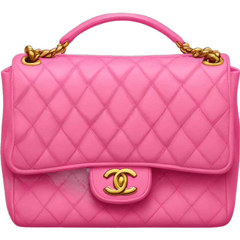 pink chanel bag  emoji