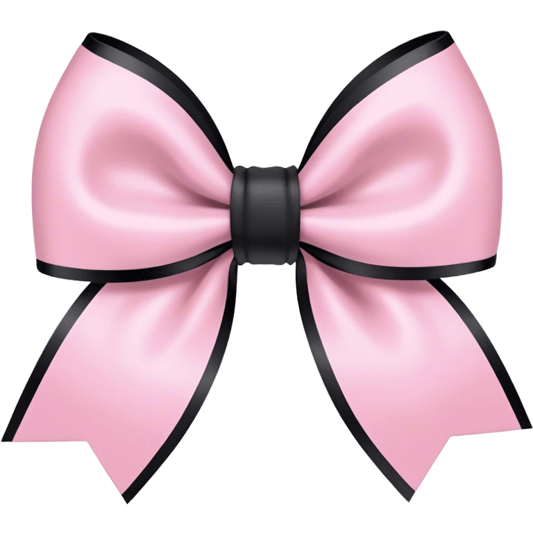 black and light pink bow emoji