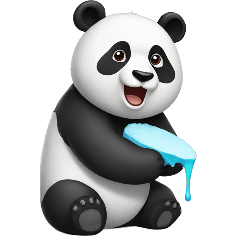 Panda qui mange une glace  emoji