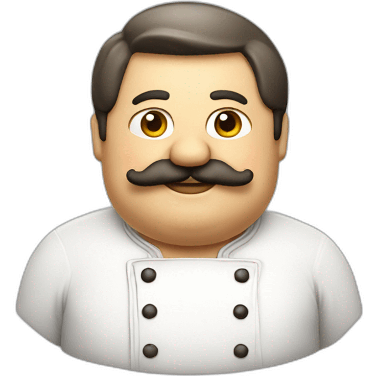 Fat, chef, moustache, Italian  emoji