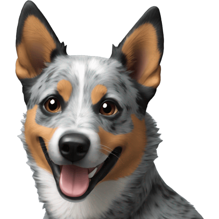 Blue heeler smile emoji