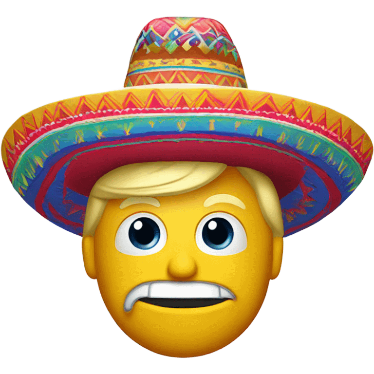 Donald trump with a sombrero  emoji