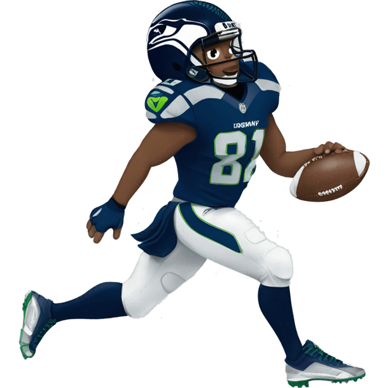 Football player stepping on seahawk  emoji