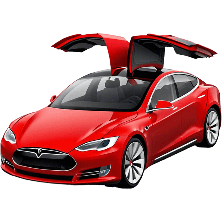 Tesla Model S - Tesla (Model Year: 2022) (Iconic colour: Red) emoji