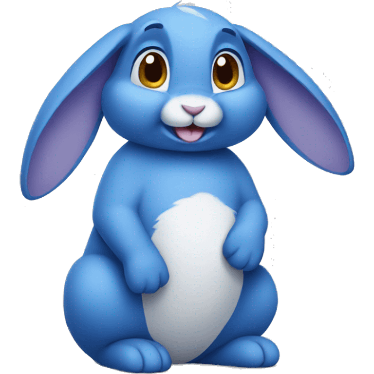 blue rabbit  emoji