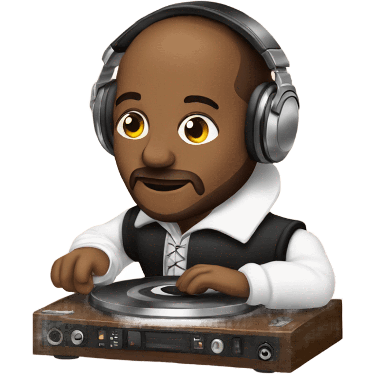 Shakespeare as a DJ emoji