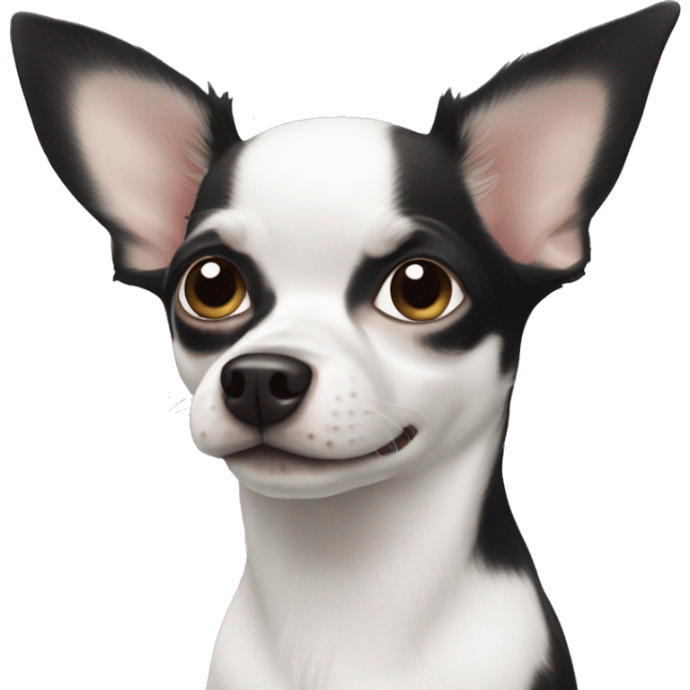 White and black chihuahua  emoji