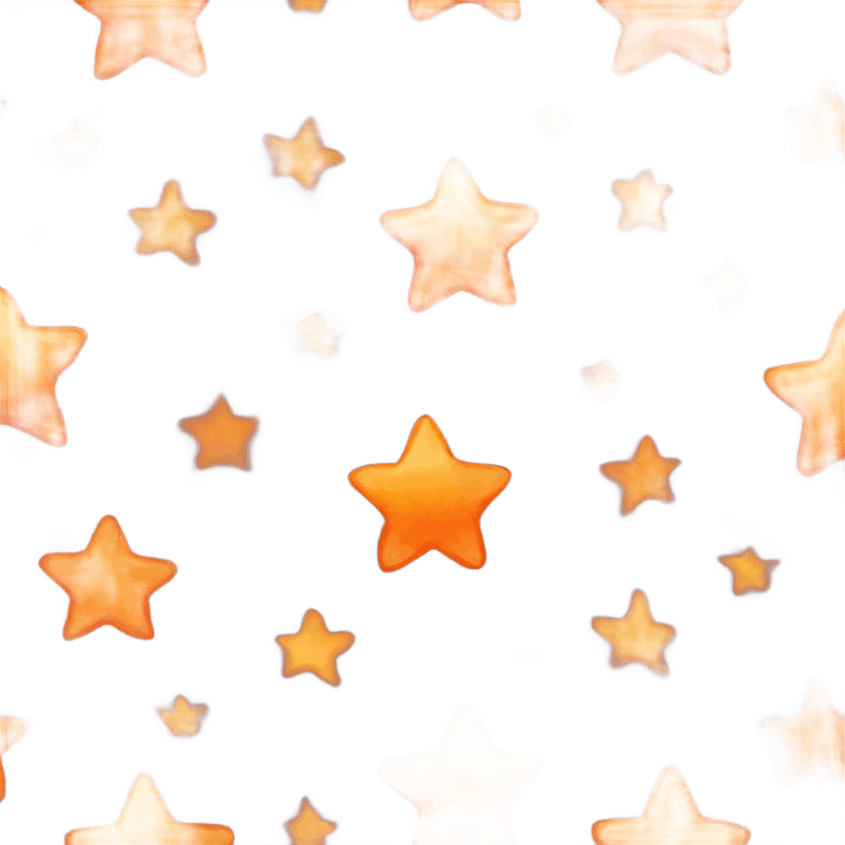 Orange water color star emoji