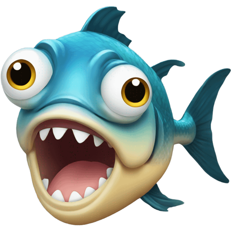 Fish eating a fish  emoji