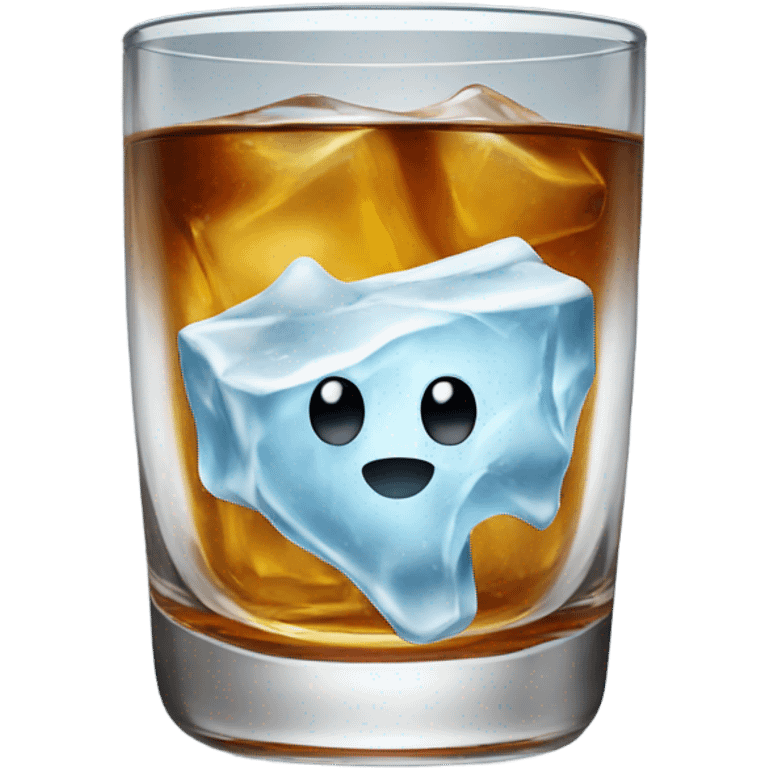 Ice in whiskey glass emoji