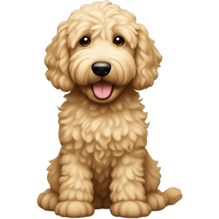 mini golden doodle light colored emoji