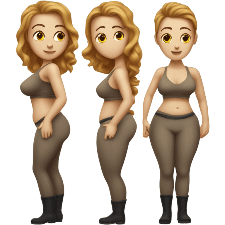 single Slim-Thicc white woman posing (hourglass figure) emoji