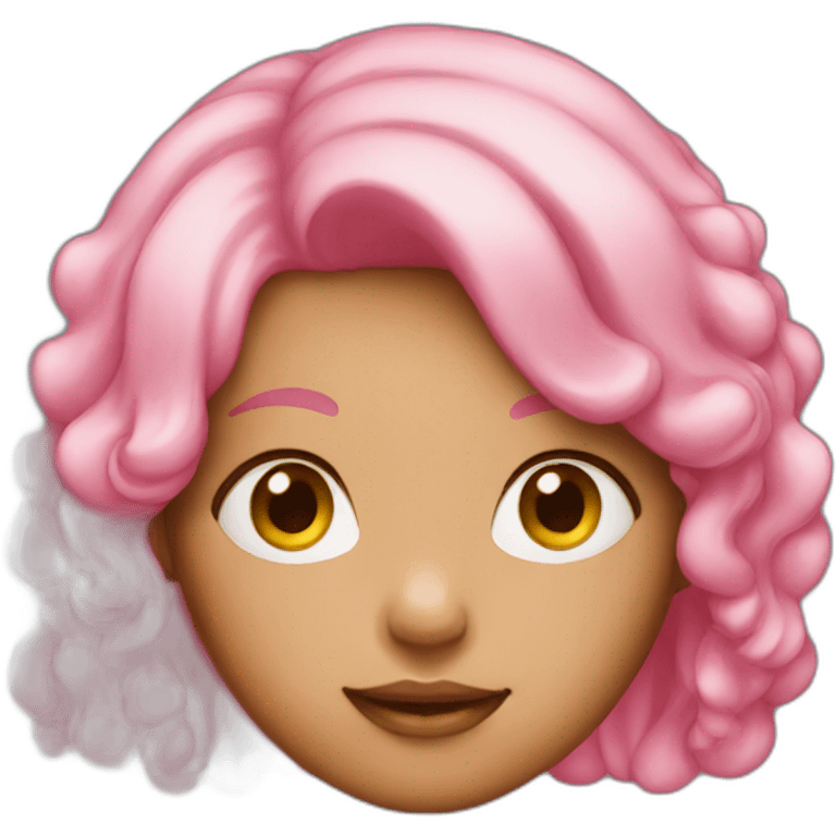 Girl with pink hair emoji