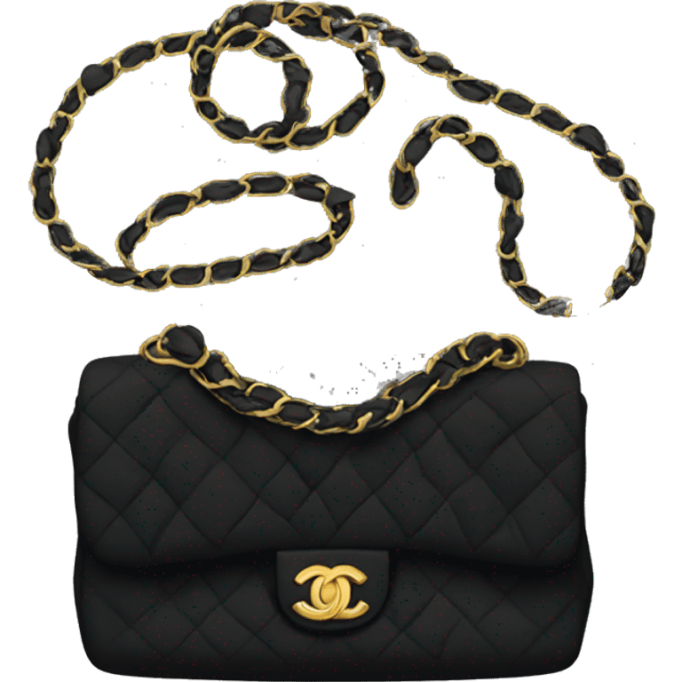 Black Chanel bag emoji